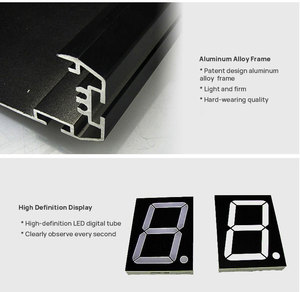 YIZHI Grand écran <span class=keywords><strong>LED</strong></span> numérique de 6 pouces, chronomètre de jeu de défi de 10 secondes, bouton de chronométrage filaire pour test de réaction rapide - Product Image 5