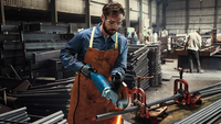 Meuleuse d'angle électrique industrielle sans balais 2200W GWS 2200-180/230 pour usage intensif, taux de décapage de matériaux élevé, bricolage