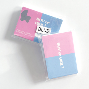 24 Pezzi di Carte Quadrati Blu e Rosa per Gioco Rivelazione Sesso Neonato, Voto Maschio o Femmina, 9x6cm, in Carta - Product Image 3
