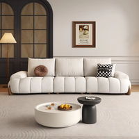 Trendiges Modernes Luxus-Cremeweiß Designer Wohnzimmermöbel Dreisitzer-Schlafsofa Komfortable Verstellbare Rückenlehne Umweltfreundlich