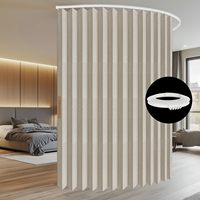 Rideau de porte magnétique occultant extra large en tissu, séparateur de pièce pour porte coulissante de patio avec rail de plafond flexible