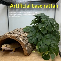 Plantes artificielles de qualité supérieure pour reptiles, adaptées aux dragons barbus, geckos crêpus, lézards, grenouilles et tortues, pour l'enrichissement des terrariums.