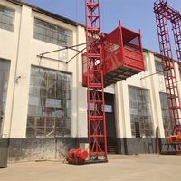 Monte-charge de chantier à cage simple de 1 tonne, élévateur de matériaux pour chantier