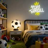 Neonawall Enseigne néon personnalisée OEM ODM LED USB motif Football, Décoration murale pour les fans de football, les enfants, le salon et la salle de jeux