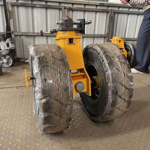 Ensemble de roues de conteneur en caoutchouc massif de 22 pouces, capacité de charge de 15 <span class=keywords><strong>tonnes</strong></span>, avec pneus tout-terrain doubles pour terrain sablonneux ou route gravillonnée - Product Image 3