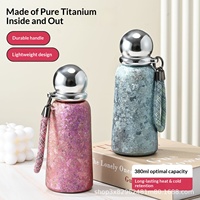 Nouvelle tasse thermos en titane pur, double paroi, isolation sous vide, antibactérienne, conservation de la fraîcheur, performance thermique 12-24h