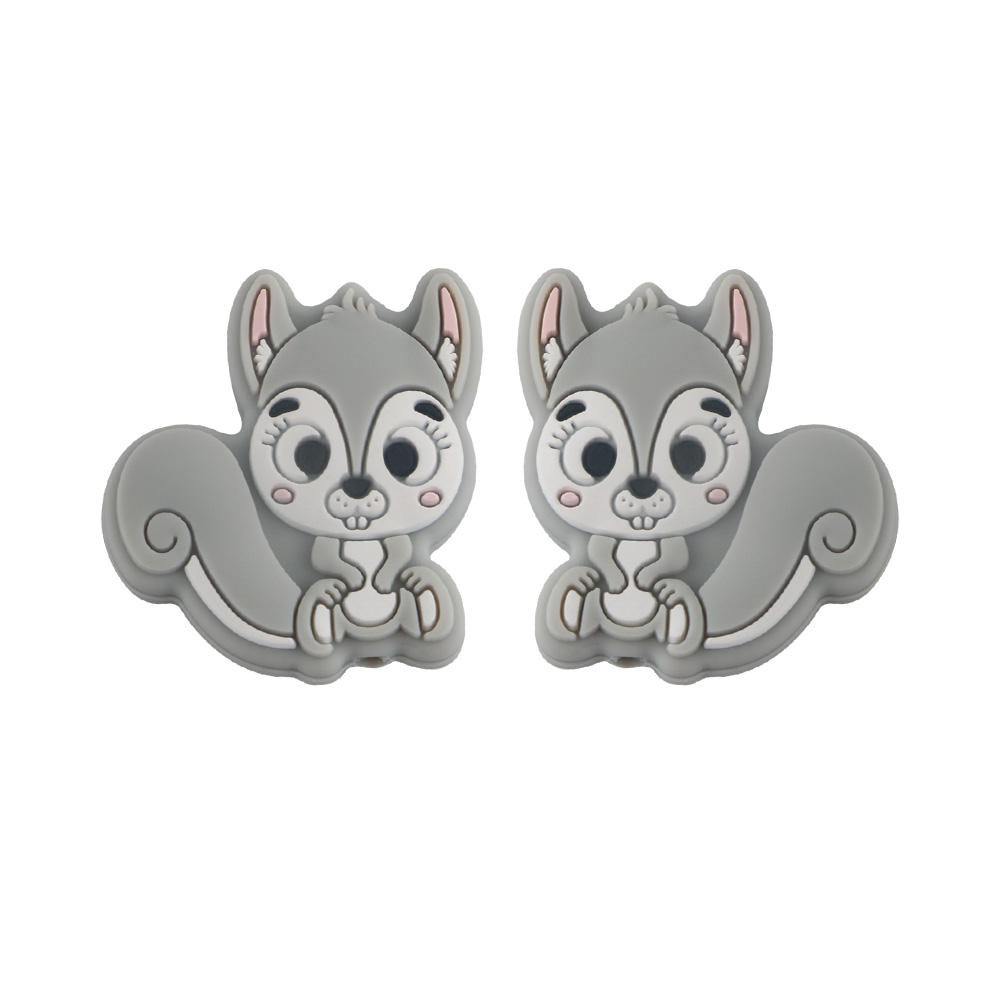 Squirrel Focal bead Light Gray SA124