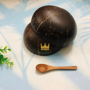 Juego de Cuencos y Cucharas de Cáscara de Coco Clásicos de Vietnam Kinghandicraft, Artesanía Ecológica, Decoración del Hogar, Cuencos para Ensalada Duraderos y Ligeros - Product Image 6