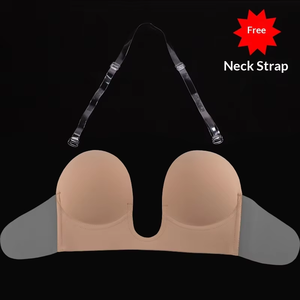 <span class=keywords><strong>Sujetador</strong></span> de silicona de una pieza Deep U, invisible, suave, push-up, sin espalda, cubre el pecho, sexy para mujer con <span class=keywords><strong>tirantes</strong></span> <span class=keywords><strong>desmontables</strong></span> - Product Image 5