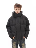 Veste en duvet de canard surdimensionnée personnalisée pour la neige, manteau d'hiver brodé avec logo plume décontracté, veste pour homme