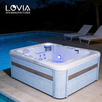 Spa de luxe extérieur pour 3 personnes, système de hydromassage, bain à remous Jakuzzi pour la maison et le jardin