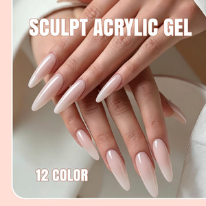 ICE NOVA Sculpt Gel acrílico Sandy Texture es obvia Shaping Tallado Extensión Gel Non Flow Hard Sculpting Hema Free Nude Color - Product Image 5