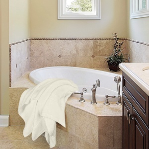 <span class=keywords><strong>Serviette</strong></span> <span class=keywords><strong>de</strong></span> Bain et <span class=keywords><strong>de</strong></span> Toilette Classique 100 % Coton 600 GSM, Couleur Personnalisée - Product Image 5