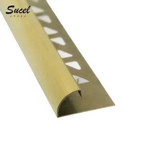 Sucel Steel Easy To Install Hot Sale Stainless Steel Custom Finish Champagne Tile Trim