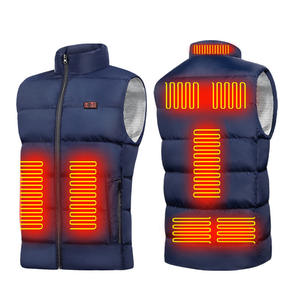 Gilet chauffant à neuf zones à double contrôle générant de la chaleur Polyester thermoconducteur Tissu Usb Connecteur universel Détection d'aiguille - Product Image 1