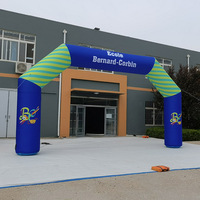 Arche gonflable étanche personnalisée avec logo sur mesure pour portail scolaire, arche de départ gonflable portable, entrée inclinée pour publicité événementielle