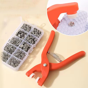 Kit de boutons-<span class=keywords><strong>pression</strong></span> 50/100 pièces avec <span class=keywords><strong>pince</strong></span> à <span class=keywords><strong>pression</strong></span> manuelle pour la couture, les loisirs créatifs, les vêtements et les chapeaux - Product Image 1