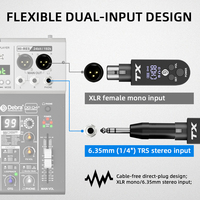 Système de microphone cravate sans fil Debra ST-Minix 2.4G, dynamique, à directivité cardioïde, avec batterie au lithium intégrée, portable