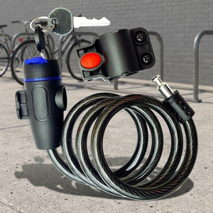 Candado de Cable para Bicicleta Jiuyue de Material ABS, Antirrobo, con Soporte de Montaje y Llaves, para Bicicleta Eléctrica de Montaña, 6.7x5.2x4.8cm - Product Image 3