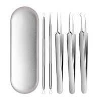 Outils ARN-099 WELLFLYER de suppression de points noirs, outil d'extraction d'acné, outils professionnels de suppression de boutons d'acné en acier inoxydable