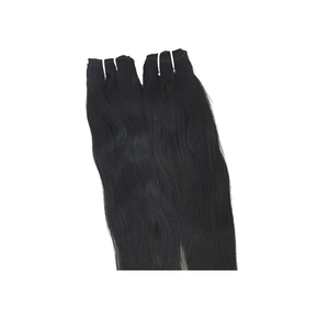 High Quality 8-Inch Double Drawn Weft Virgin Remy Hair Extensions Indian Straight <b>Stretched</b> Hair From Exporters - Product Image 1