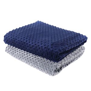 Couverture lestée personnalisée en perles de verre pour enfants et adultes avec housse de <span class=keywords><strong>couette</strong></span> en tissu minky à pois super doux - Product Image 1