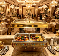 NANSHENG Hängende Chafing Dishes 9L/6L Buffet-Speisenwärmer aus Edelstahl für Hotels, Restaurants, Bankette und Catering