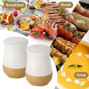 Sels et poivrières en céramique pour la décoration de la cuisine à la maison de style campagnard - Product Image 4