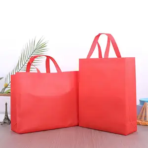 factory custom logo eco-friendly reusable heat pressure sewing non woven bag supermarket grocery bag