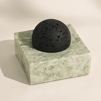 Porte-encens rond en marbre vert, fait main, élégant, de luxe, très vendu, pour la décoration du salon ou du bureau