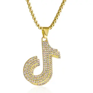 3 4 노트 기호 Suppliers-Music Note Treble Musical Symbol Necklace Clef Gift Statement Necklace Gold Color Stainless Steel Pendant Necklace For Woman Man