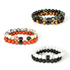 สร้อยข้อมือลูกปัดหินลาวา8มม. ทำจากหินธรรมชาติ - Product Image 2