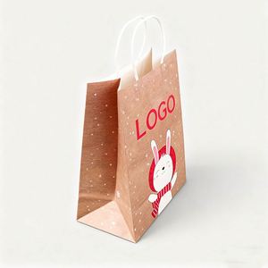Sac cadeau fantaisie en papier kraft personnalisé, prix d'usine, avec poignée - Product Image 2