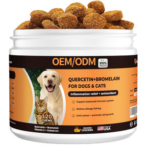 Suplemen Nutrisi Hewan Peliharaan OEM/ODM 100% Bahan Alami dengan <span class=keywords><strong>Vitamin</strong></span> C Antioksidan, Tablet Kunyah Probiotik Hewan Peliharaan - Product Image 5