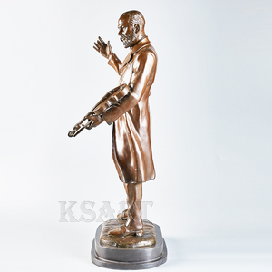 Estatuas de bronce y esculturas decorativas Artesanías y estatuas de músicos Artesanías de metal para decoración de interiores - Product Image 4