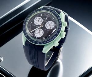 Bracelet de <span class=keywords><strong>montre</strong></span> étanche respirant en silicone liquide de luxe de 20mm pour X Ome-ga Moonswatch Speed-master Planet <span class=keywords><strong>boucle</strong></span> à ardillon incurvée - Product Image 5