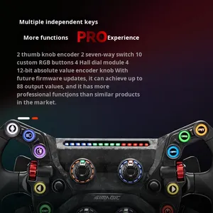 Volant de <span class=keywords><strong>jeu</strong></span> <span class=keywords><strong>PC</strong></span> SIMAGIC Speed Magic GT Neo, simulateur de volant, fibre de carbone, système ouvert, corps en disque, 10 boutons RGB - Product Image 4
