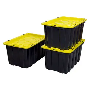 Custom Stackable Heavy-Duty Plastic Storage Bins with lid
