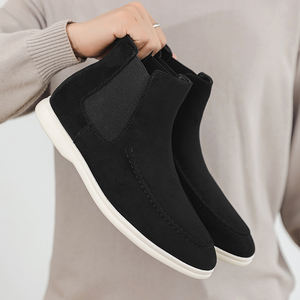 Botas Planas Elásticas para Mujer al por Mayor de Fábrica, Botas Planas de Invierno en Oferta, Botas Chelsea Planas para Mujer - Product Image 2