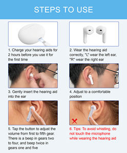 Aides auditives numériques BTE portables avec 16 canaux, rechargeables, à réduction de bruit, écologiques pour les personnes âgées - Product Image 6