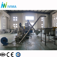 Machine de recyclage de film plastique PVC IVIMA à double étage, granulateur de plastique usagé avec moteur 55 kW