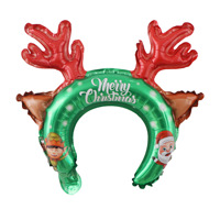 Serre-tête gonflable écologique en aluminium pour Noël, motif Père Noël et bois de renne, pour la Saint-Valentin et Pâques, vente en gros