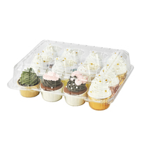 Boulangerie Boîtes à gâteaux transparentes Emballage 12 Pack Vente en gros Blister Boîtes à gâteaux pour aliments sucrés
