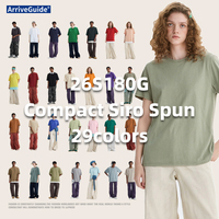 T-shirt personnalisé 180 g/m², commande en gros, 100 % coton, col rond uni, t-shirts vierges anti-rétrécissement pour hommes et femmes