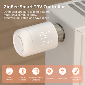 Vanne thermostatique numérique <span class=keywords><strong>sans</strong></span> <span class=keywords><strong>fil</strong></span> AVATTO Zigbee3.0 TRV avec indicateur, compatible Tuya Smart, pour <span class=keywords><strong>radiateur</strong></span> et chauffage au gaz, personnalisable - Product Image 3