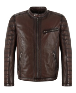 Custom 100% Genuine Brown Wax Nappa Leather <b>Men</b>’s <b>Jacket</b> Material Custom Thickness Private Label OEM Supply Premium Panels - Product Image 1