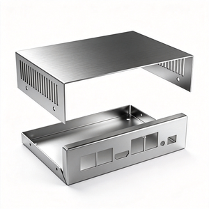 Boîtier d'équipement en acier inoxydable et alliage d'aluminium, revêtu électrostatiquement par poudrage brossé, traité selon les dessins et les échantillons - Product Image 6