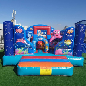 Castillo inflable con tobogán de pulpo, de calidad comercial, con temática oceánica, para fiestas infantiles, marca Piepusama. - Product Image 5