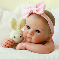 Boneka Bayi Reborn Lucu Grosir untuk Hadiah Anak Perempuan, Mainan Bayi Baru Lahir Simulasi Mirip Asli