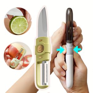 Couteau multifonctionnel 2-en-1 pour éplucher, découper et tailler les fruits et légumes, mini-couteau éplucheur de fruits personnalisé pour la cuisine - Product Image 1
